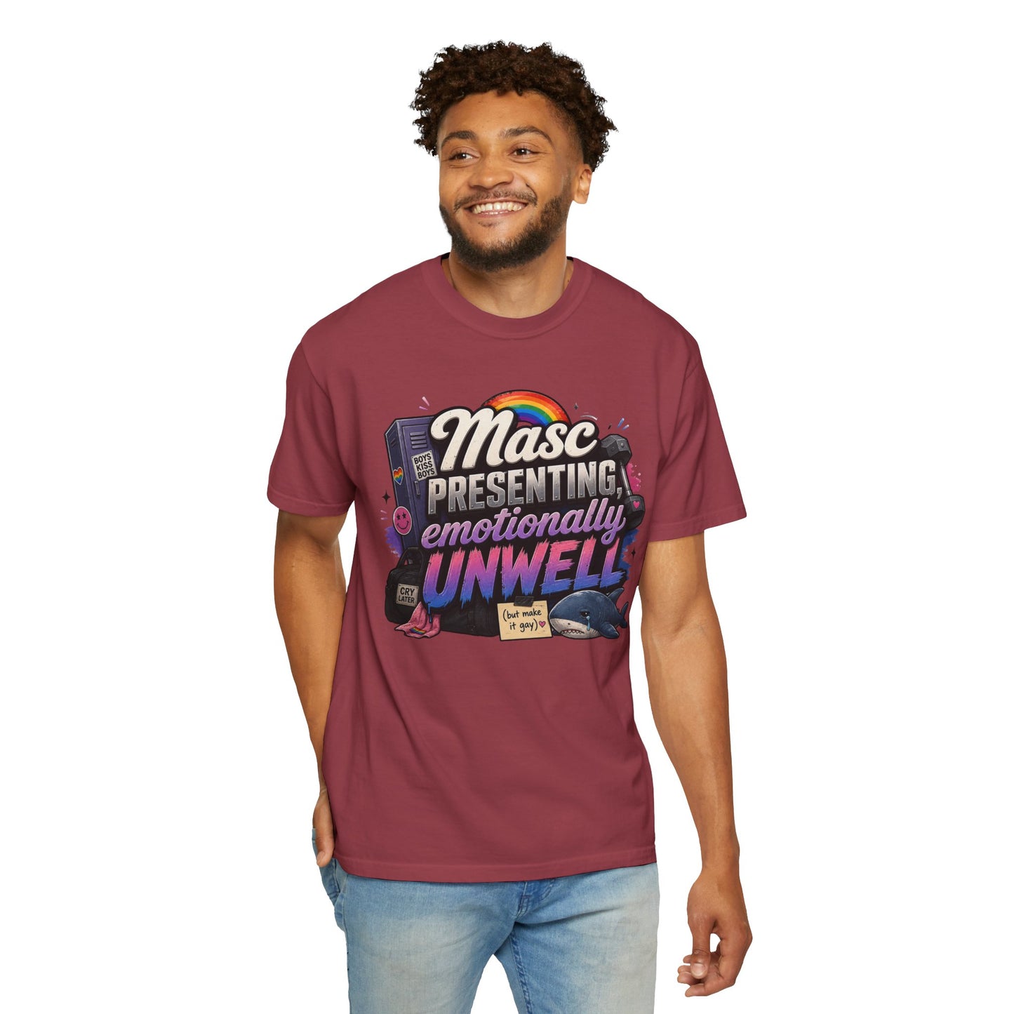 "Masc Presenting, Emotionally Unwell" T-Shirt