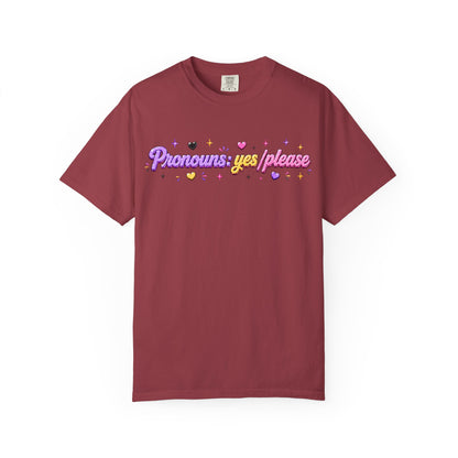 "Pronouns: Yes/Please" T-Shirt