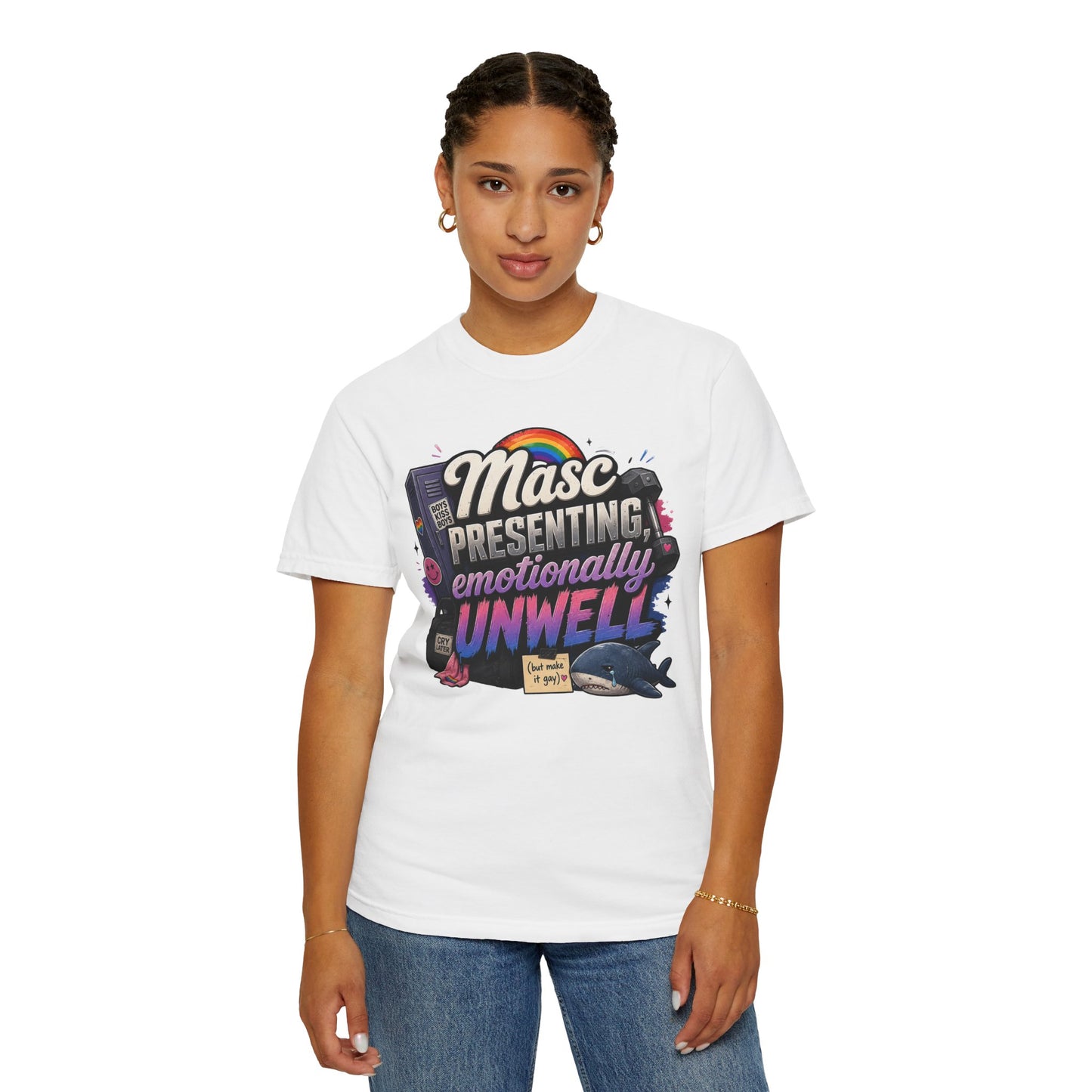 "Masc Presenting, Emotionally Unwell" T-Shirt