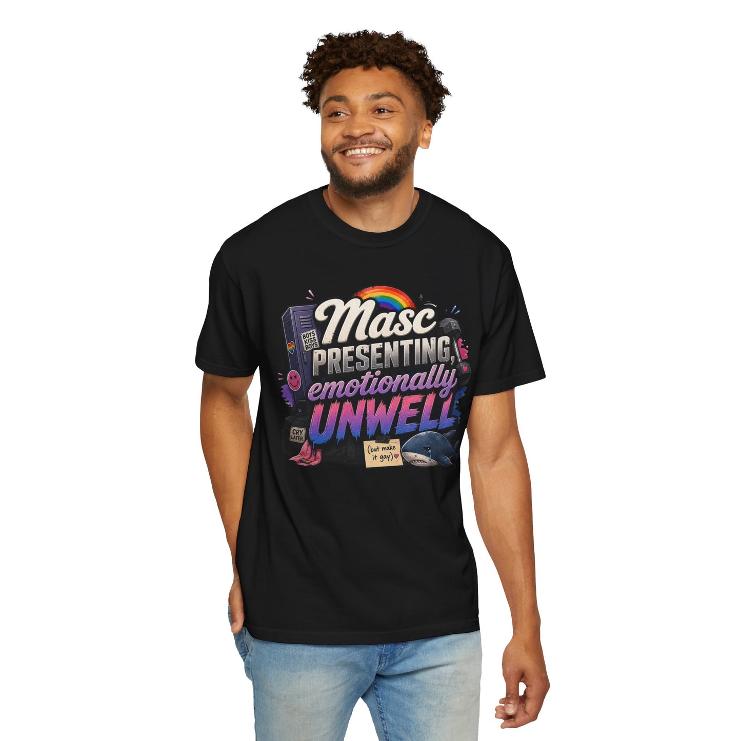 "Masc Presenting, Emotionally Unwell" T-Shirt