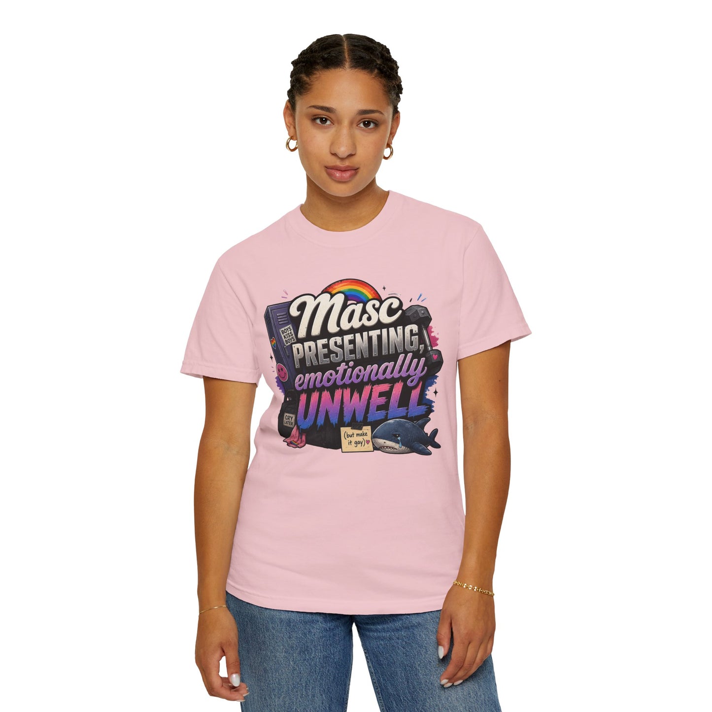 "Masc Presenting, Emotionally Unwell" T-Shirt