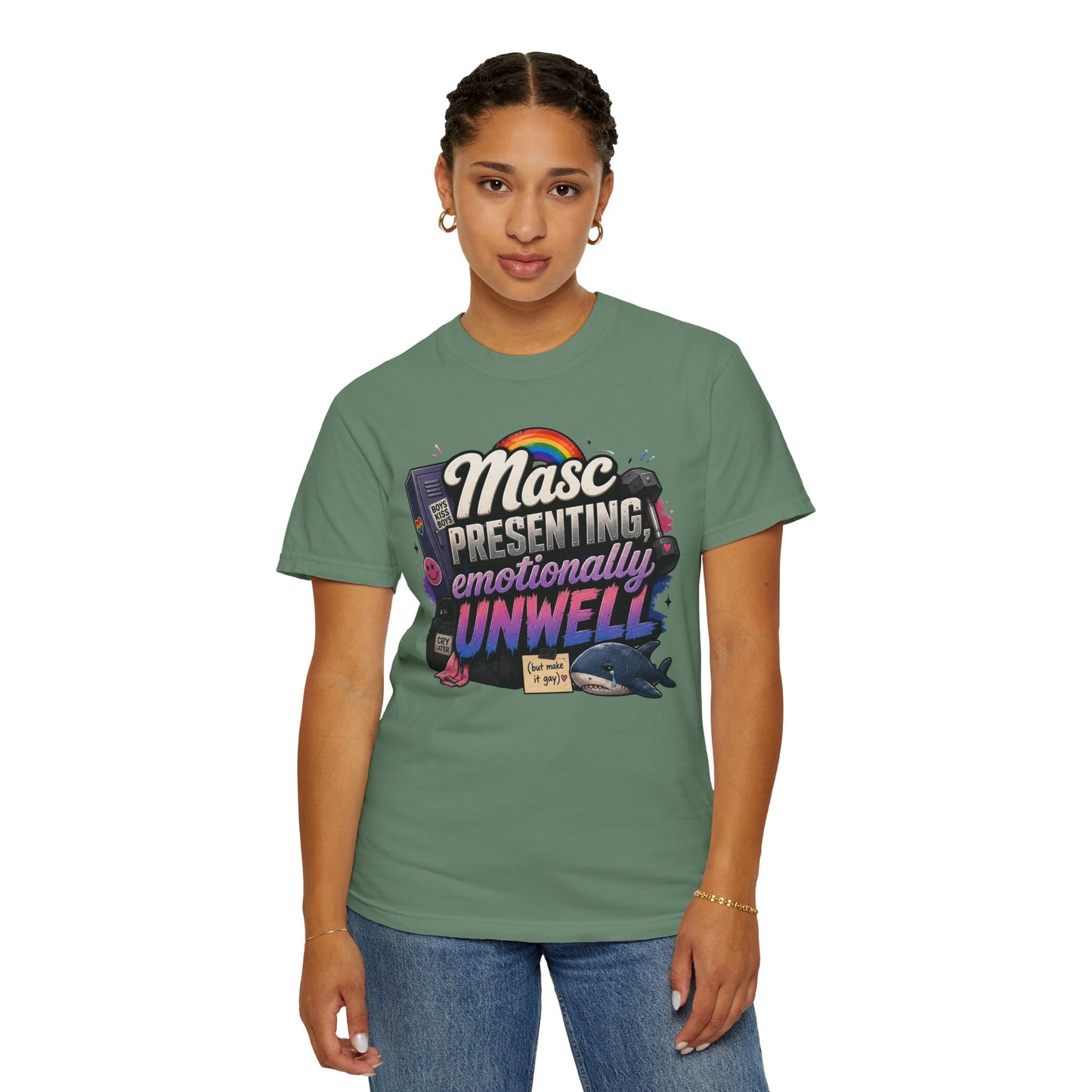 "Masc Presenting, Emotionally Unwell" T-Shirt