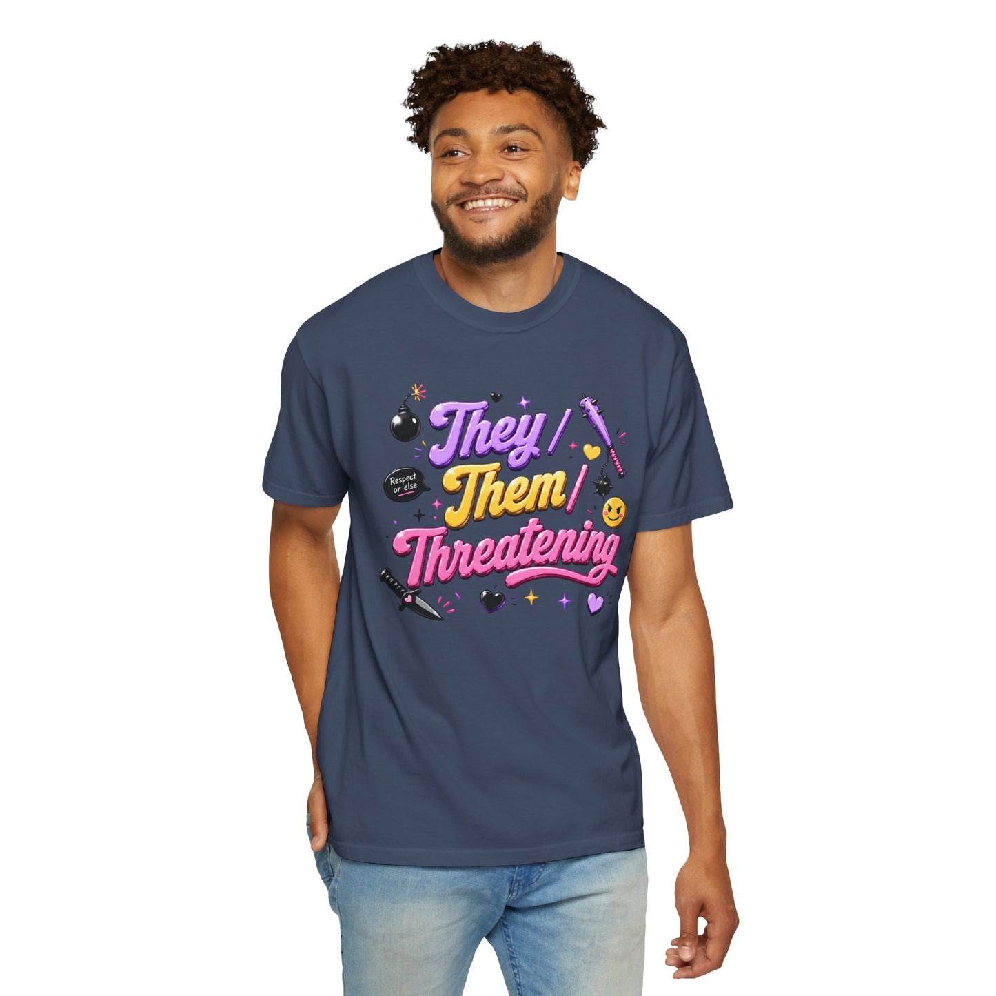 "They/Them/Threatening" T-Shirt