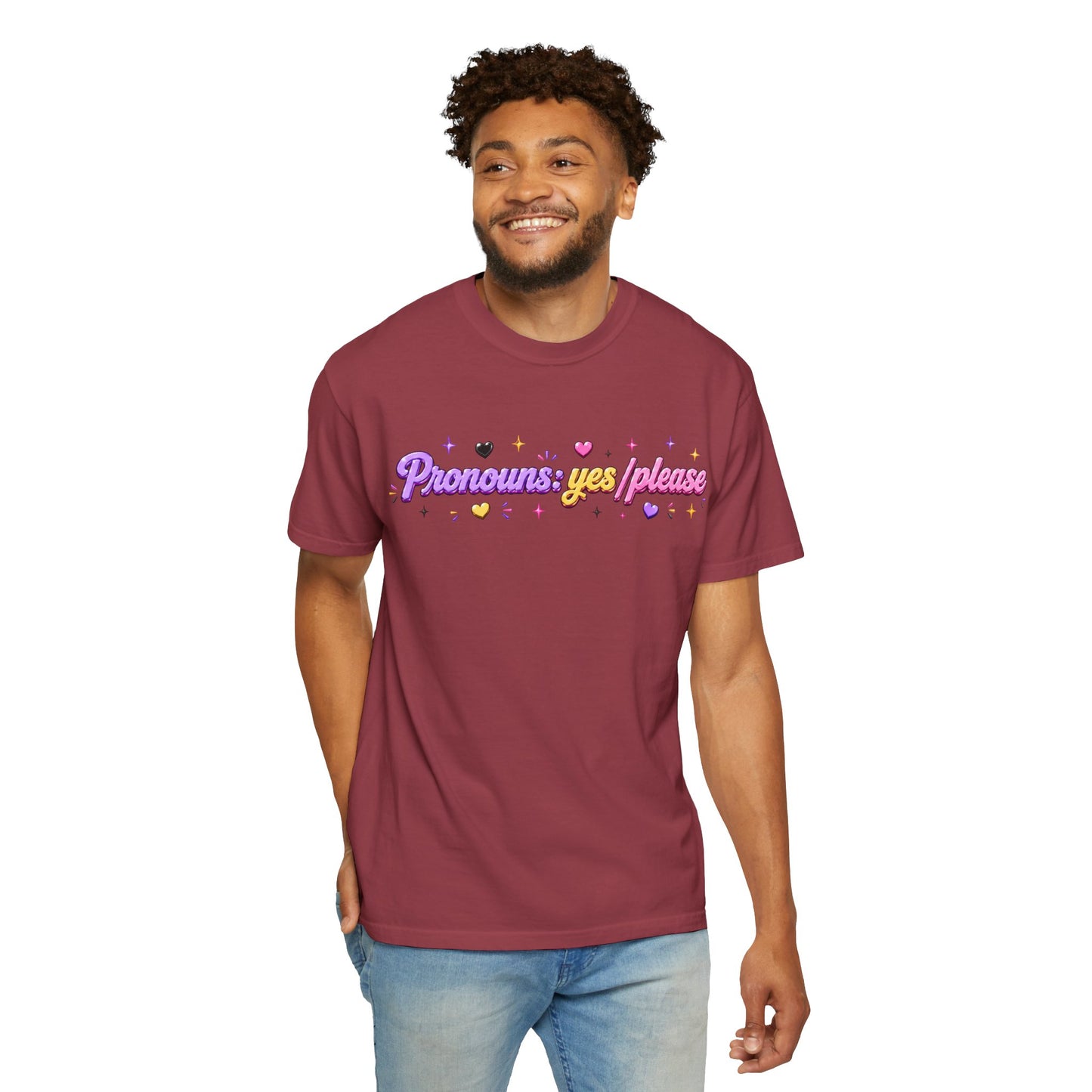 "Pronouns: Yes/Please" T-Shirt