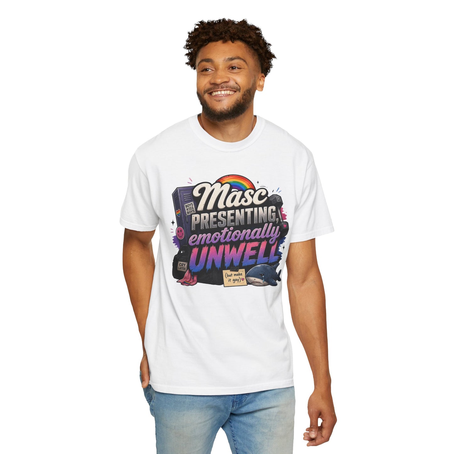 "Masc Presenting, Emotionally Unwell" T-Shirt