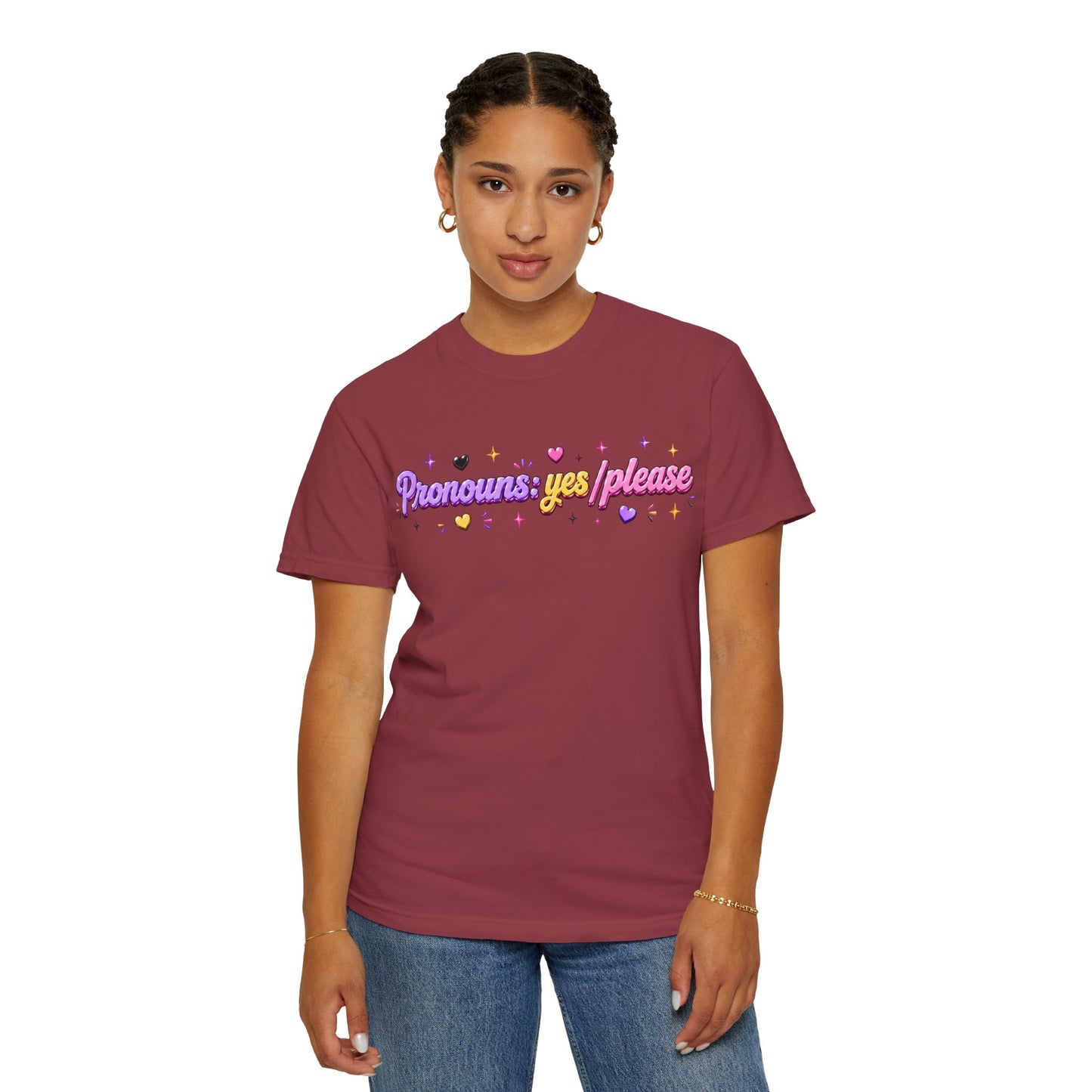"Pronouns: Yes/Please" T-Shirt