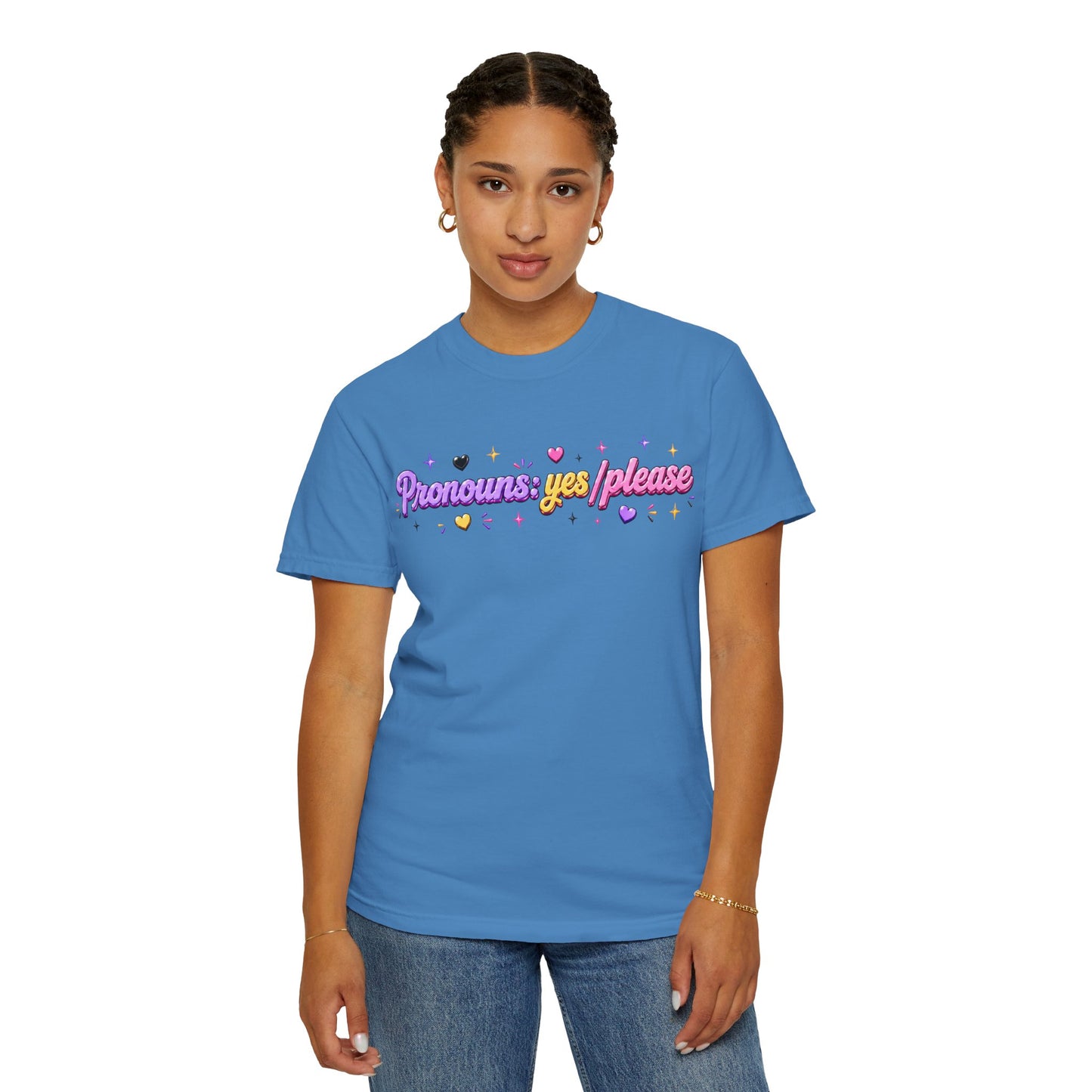 "Pronouns: Yes/Please" T-Shirt