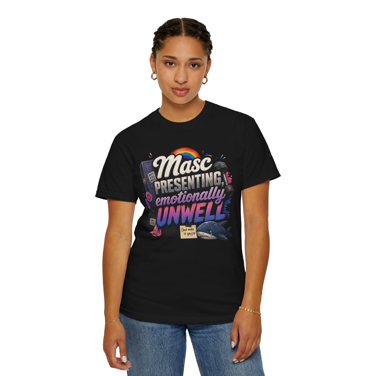 "Masc Presenting, Emotionally Unwell" T-Shirt